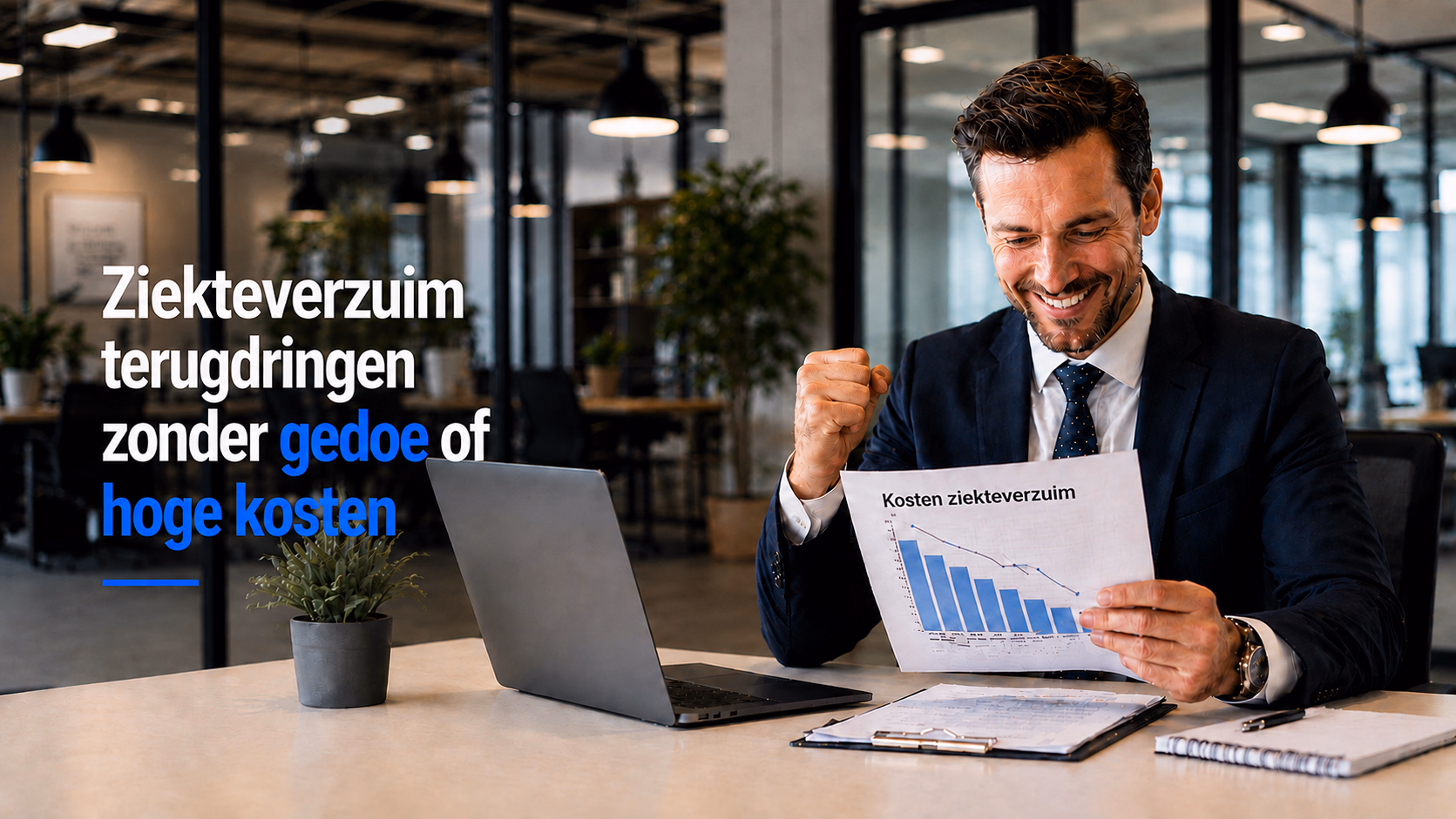 Banner ziekteverzuim terugdringen, Nederlandse versie